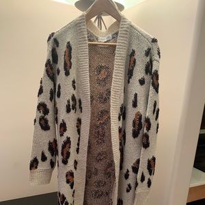 knox rose leopard cardigan